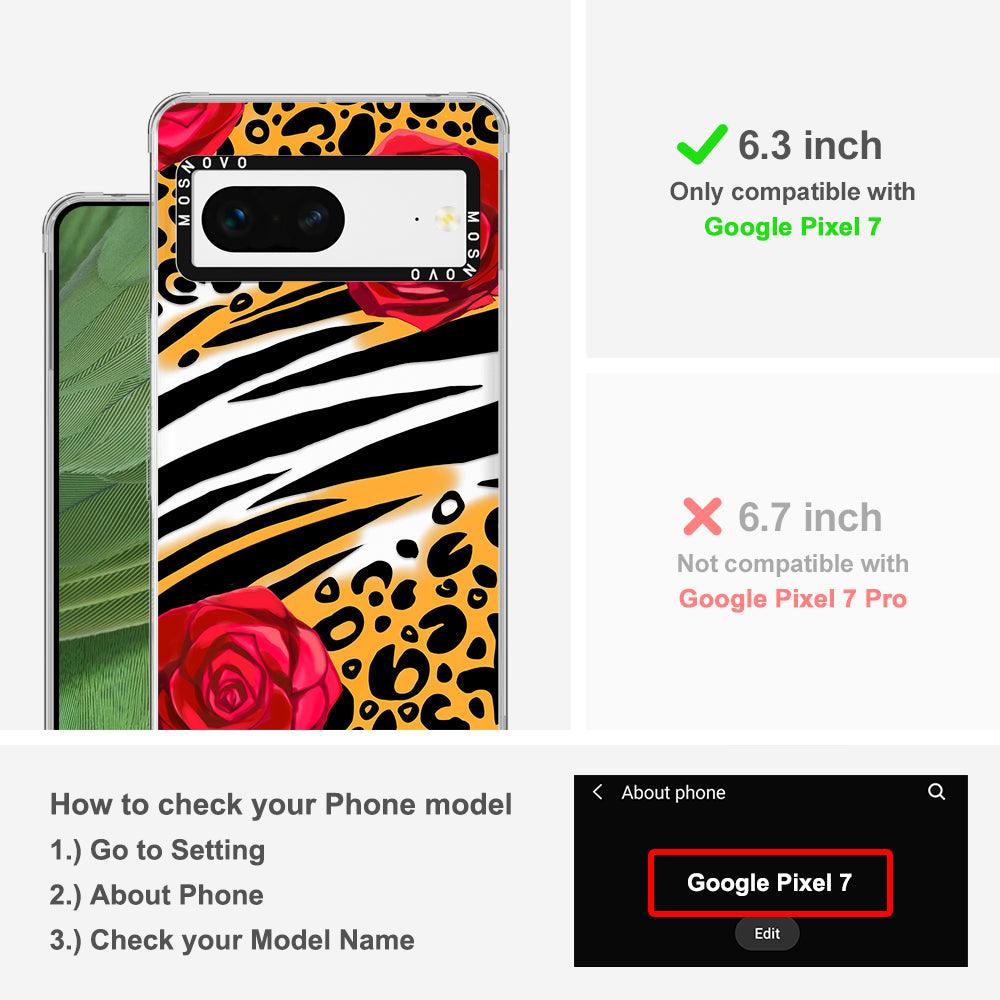 Wild Floral Leopard Phone Case - Google Pixel 7 Case - MOSNOVO