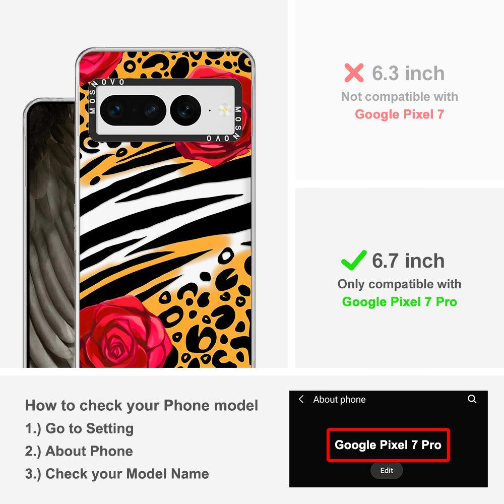 Wild Floral Leopard Phone Case - Google Pixel 7 Pro Case - MOSNOVO