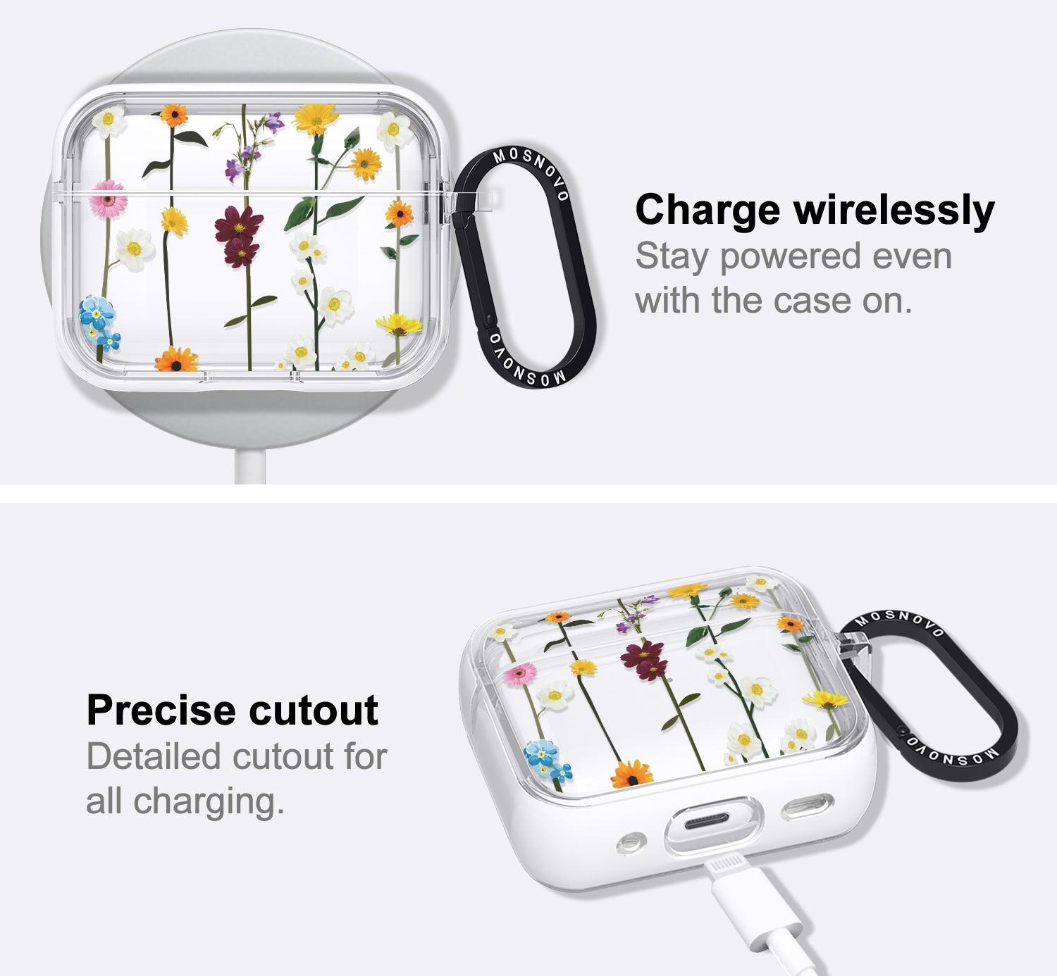 Wild Flowers Floral AirPods Pro 2 Case (2nd Generation) - MOSNOVO