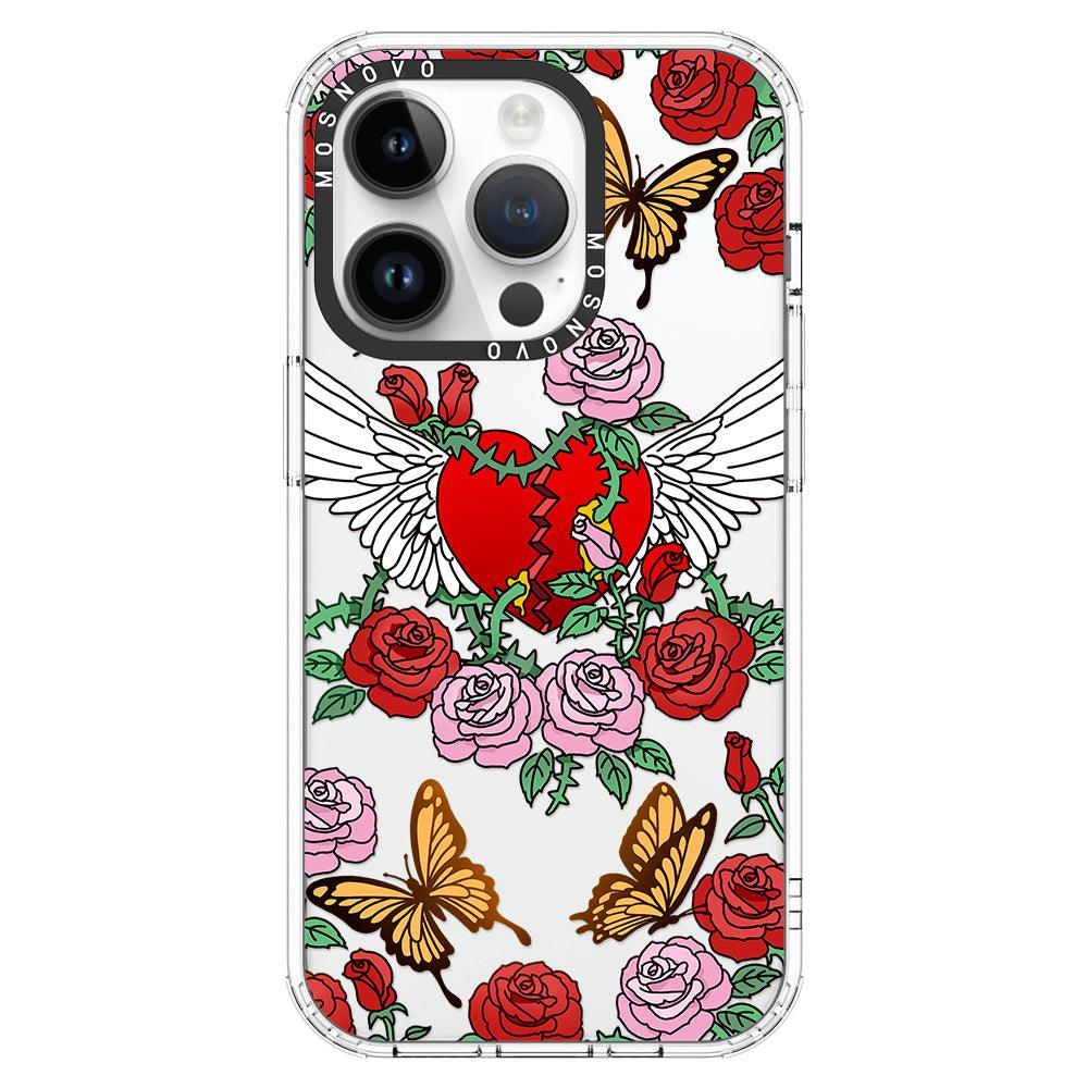 Wing Heart Phone Case - iPhone 14 Pro Case - MOSNOVO