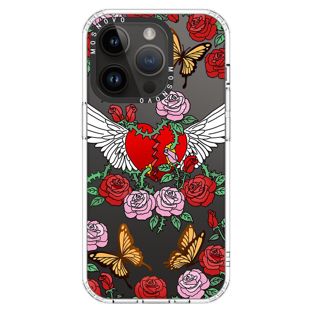 Wing Heart Phone Case - iPhone 14 Pro Case - MOSNOVO