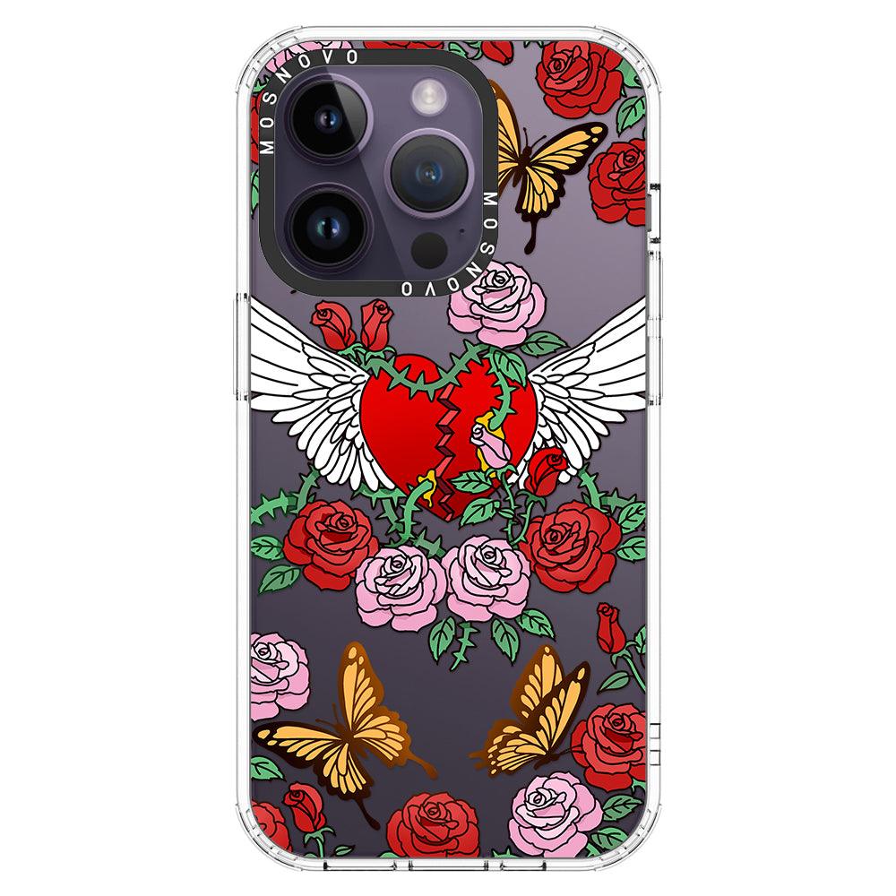 Wing Heart Phone Case - iPhone 14 Pro Case - MOSNOVO