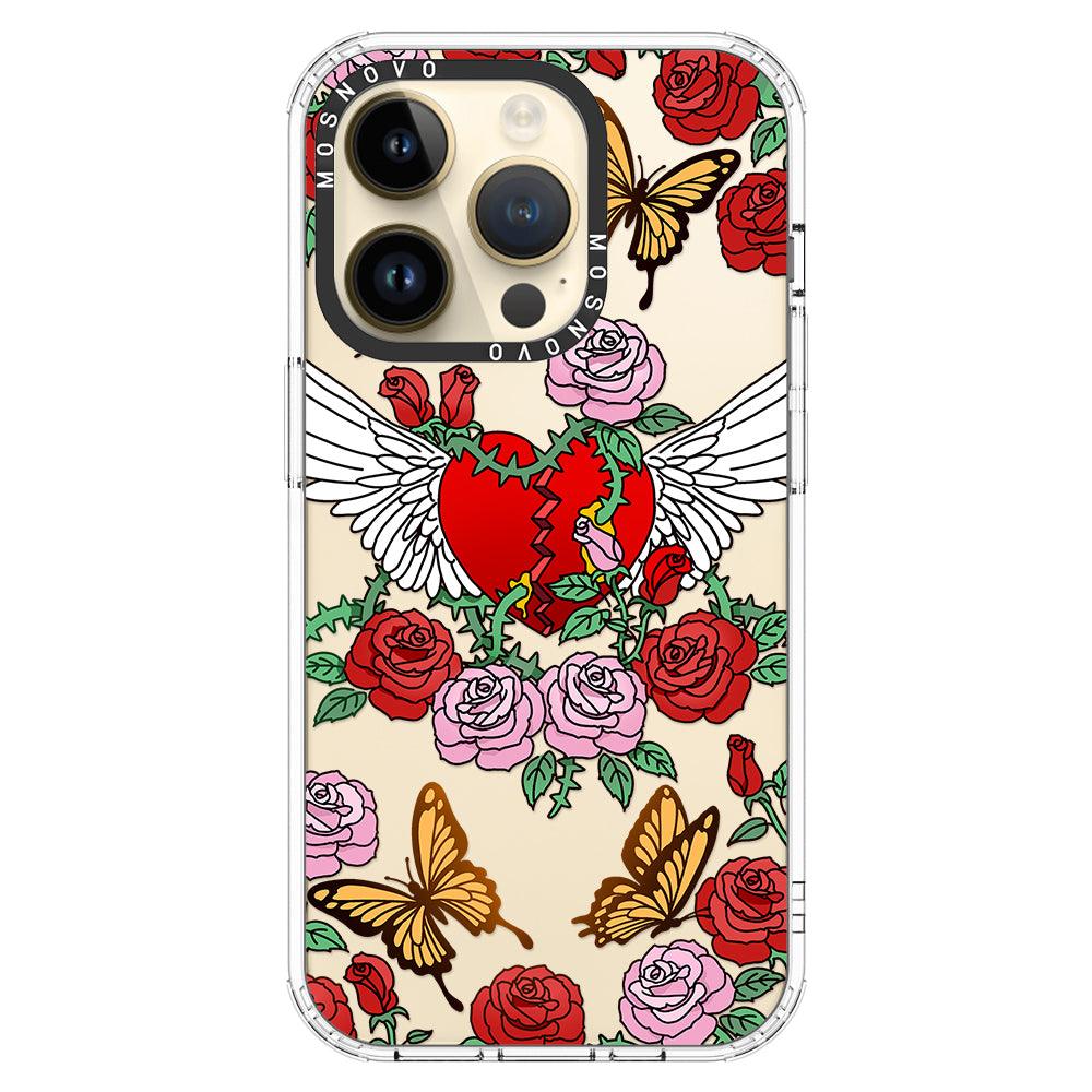 Wing Heart Phone Case - iPhone 14 Pro Case - MOSNOVO