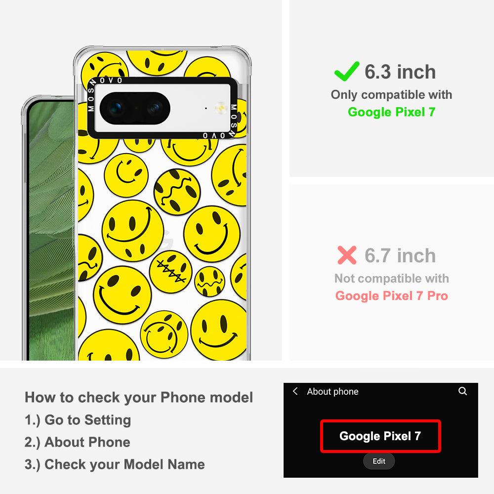 Yellow Sad Smile Face Phone Case - Google Pixel 7 Case - MOSNOVO