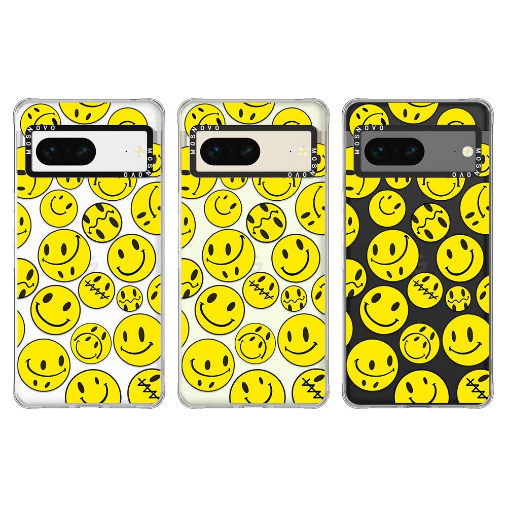 Yellow Sad Smile Face Phone Case - Google Pixel 7 Case - MOSNOVO