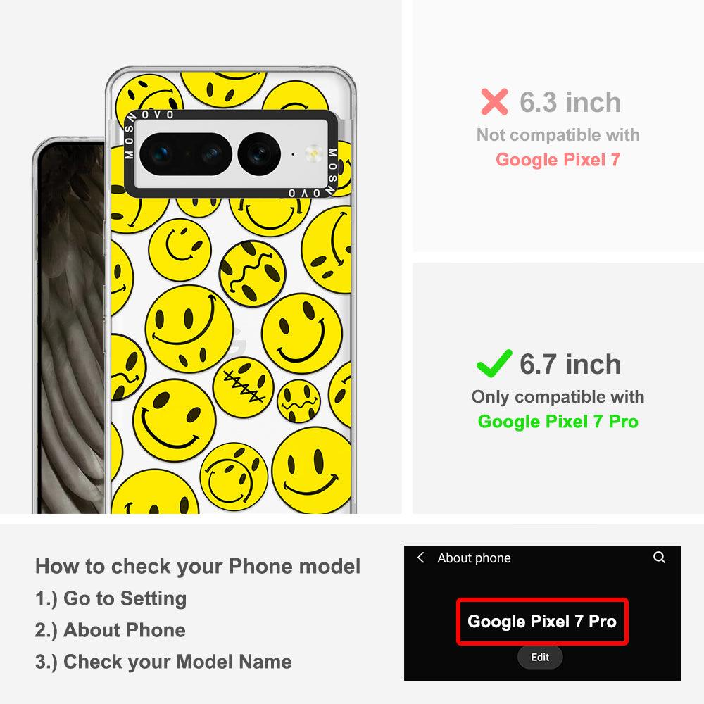 Yellow Sad Smile Face Phone Case - Google Pixel 7 Pro Case - MOSNOVO